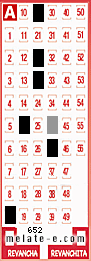 Volante ganador del sorteo 652 de Melate