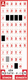 Volante ganador del sorteo 654 de Melate