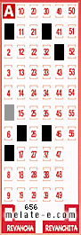 Volante ganador del sorteo 656 de Melate