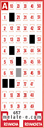 Volante ganador del sorteo 657 de Melate
