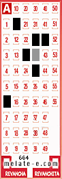 Volante ganador del sorteo 664 de Melate