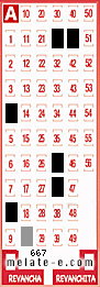 Volante ganador del sorteo 667 de Melate