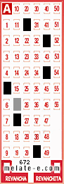 Volante ganador del sorteo 672 de Melate
