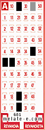 Volante ganador del sorteo 681 de Melate