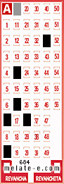 Volante ganador del sorteo 684 de Melate