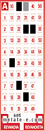 Volante ganador del sorteo 685 de Melate
