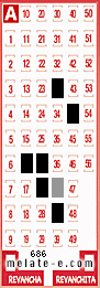Volante ganador del sorteo 686 de Melate