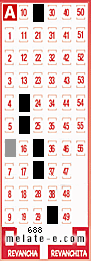 Volante ganador del sorteo 688 de Melate