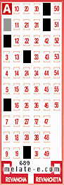 Volante ganador del sorteo 689 de Melate