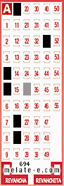 Volante ganador del sorteo 694 de Melate