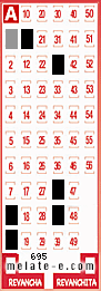 Volante ganador del sorteo 695 de Melate