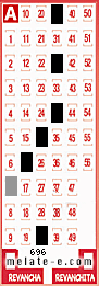 Volante ganador del sorteo 696 de Melate
