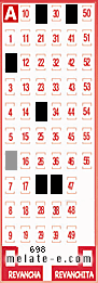Volante ganador del sorteo 698 de Melate