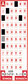 Volante ganador del sorteo 699 de Melate