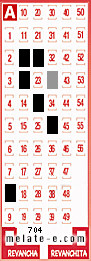 Volante ganador del sorteo 704 de Melate