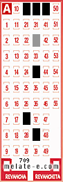 Volante ganador del sorteo 709 de Melate