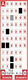Volante ganador del sorteo 711 de Melate