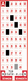 Volante ganador del sorteo 719 de Melate