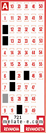 Volante ganador del sorteo 721 de Melate