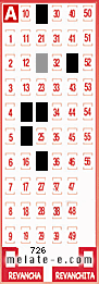Volante ganador del sorteo 726 de Melate