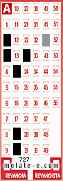 Volante ganador del sorteo 727 de Melate