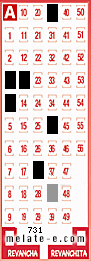 Volante ganador del sorteo 731 de Melate