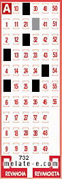 Volante ganador del sorteo 732 de Melate