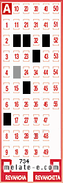 Volante ganador del sorteo 734 de Melate