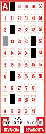 Volante ganador del sorteo 735 de Melate