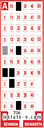Volante ganador del sorteo 736 de Melate