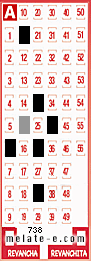 Volante ganador del sorteo 738 de Melate