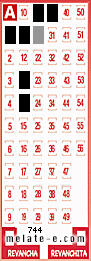 Volante ganador del sorteo 744 de Melate