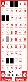 Volante ganador del sorteo 749 de Melate