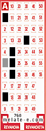 Volante ganador del sorteo 768 de Melate