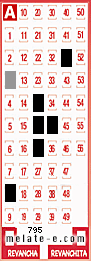 Volante ganador del sorteo 795 de Melate