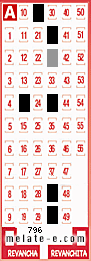 Volante ganador del sorteo 796 de Melate
