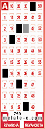 Volante ganador del sorteo 799 de Melate