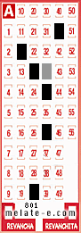 Volante ganador del sorteo 801 de Melate