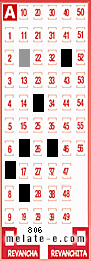 Volante ganador del sorteo 806 de Melate