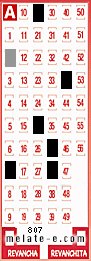 Volante ganador del sorteo 807 de Melate