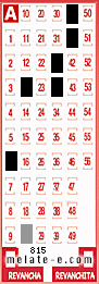 Volante ganador del sorteo 815 de Melate