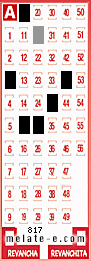 Volante ganador del sorteo 817 de Melate