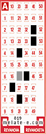 Volante ganador del sorteo 819 de Melate