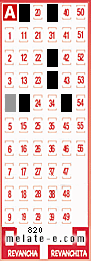 Volante ganador del sorteo 820 de Melate