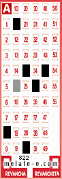 Volante ganador del sorteo 822 de Melate