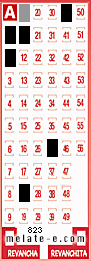 Volante ganador del sorteo 823 de Melate