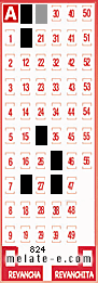 Volante ganador del sorteo 824 de Melate