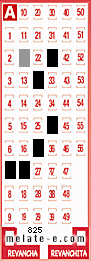 Volante ganador del sorteo 825 de Melate