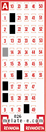 Volante ganador del sorteo 826 de Melate