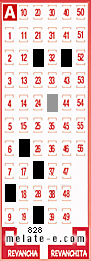 Volante ganador del sorteo 828 de Melate